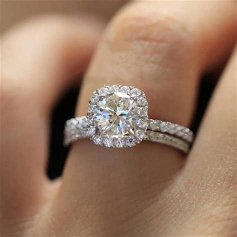 Real 925 Sterling Silver Diamond Close Rings set for Women Zircon Masonry Stone Set Gemstone ...