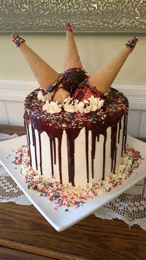 Ice Cream Cone Birthday Cake - CakeCentral.com