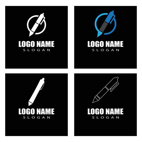 Pen Logo template Vector illustration design 2189876 Vector Art at Vecteezy