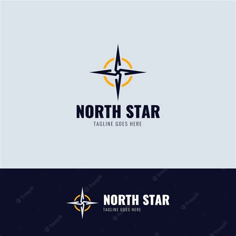 Free Vector | Flat design north star logo template