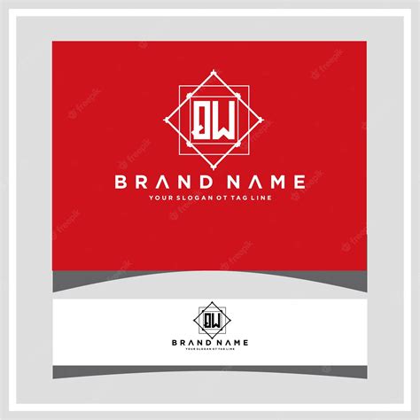 Premium Vector | Modern monogram initial letter qw logo design template