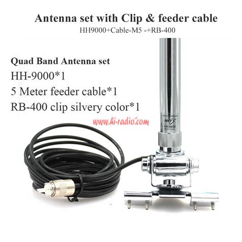 TYT TH-9800 QYT KT7900D KT8900 Mobile Radio Antenna Quad Band Bracket ...