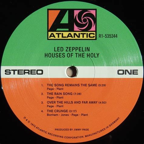 Led Zeppelin ‎– Houses Of The Holy (180gr) - Vinyl Pussycat Records