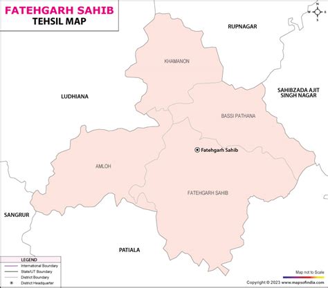 Fatehgarh Sahib Tehsil Map