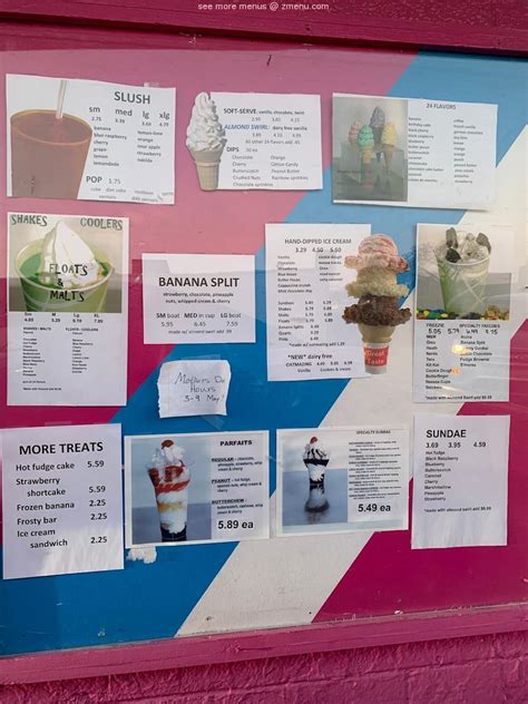 Menu at Frosty Freeze, Berkley