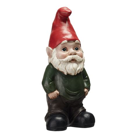 Mainstays Garden Gnome Statue with Red Cap - Walmart.com - Walmart.com