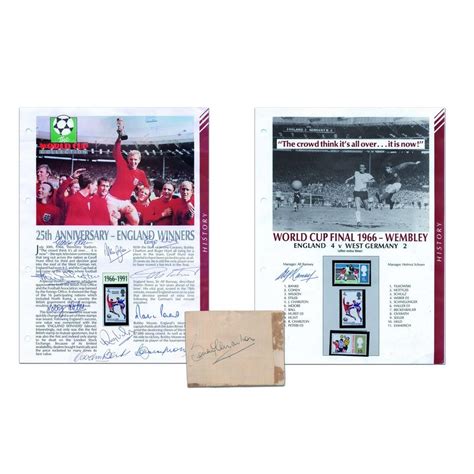 1966 England Football Team Signatures