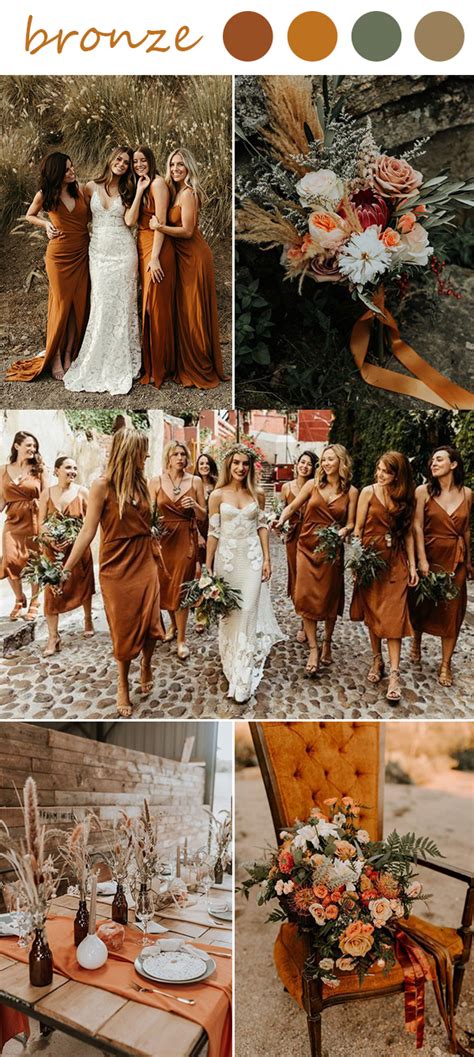 11 Gorgeous Rust and Bronze Wedding Color Inspirations for Fall Couples ...