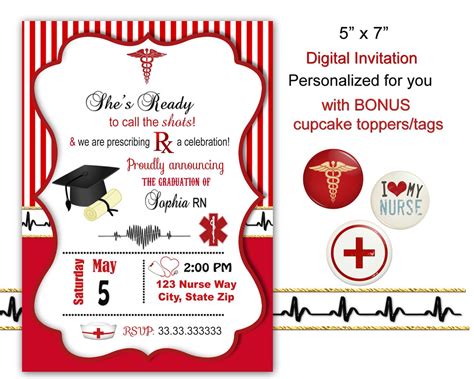 Nurse graduation invitation nurse pinning ceremony nursing | Etsy in 2021 | Graduation ...