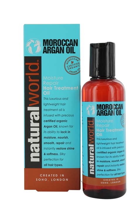 Natural World Moroccan Argan Oil Moisture Repair Hair Treatment Oil 100ml & 25ml | eBay