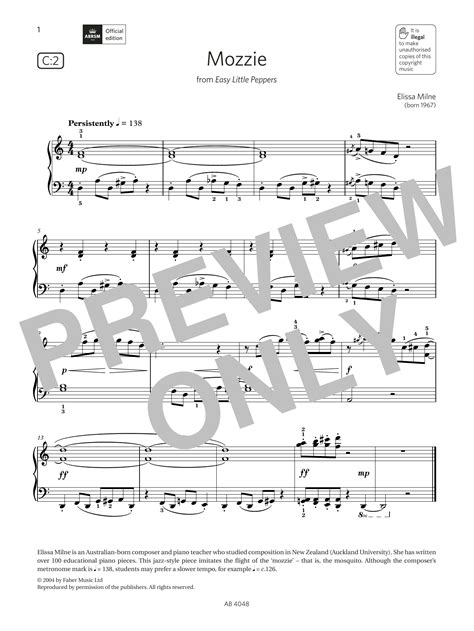 Mozzie (Grade 2, list C2, from the ABRSM Piano Syllabus 2023 & 2024) by ...