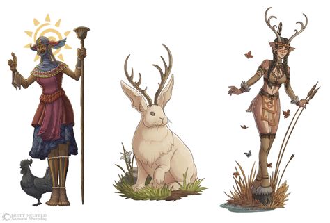 Mythos - Orisha, Jackalope, Deer Woman by Brett-Neufeld on DeviantArt