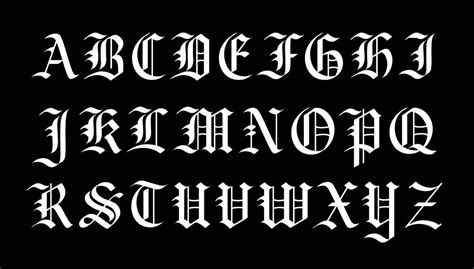 Blackletter Uppercase Alphabet by Jake Rainis