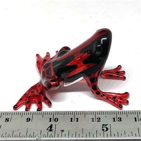 Glass Frog Figurines Collectibles Red Hand Blown Art Glass - Etsy