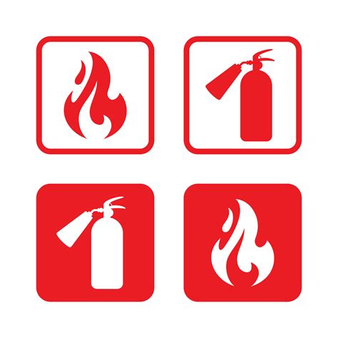 Fire safety sign collection. Fire protection sign vector collection ...