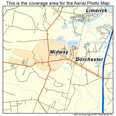 Aerial Photography Map of Midway, GA Georgia