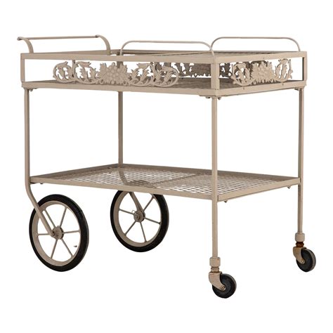 Vintage Molla Style Metal Outdoor Bar Cart | Chairish