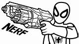 Nerf Gun Coloring Page To Print sketch template