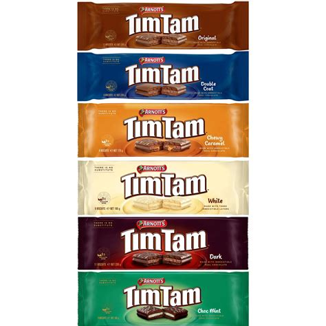 Buy Arnott's Tim Tam 6 Pack Full Size Collection - Original x 2, Double Coat, Chewy Caramel ...