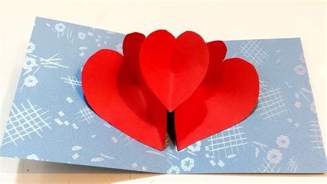 Pop Up Heart Card 💔 Easy Origami Love Shape Tutorial | Heart-2017 DIY - YouTube