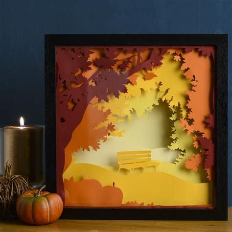 Fall Scenery Shadowbox | A.C. Moore | Stock paper crafts, Paper crafts ...