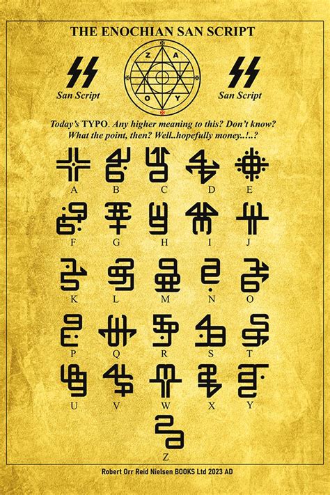 Modern Enoughian | Ancient alphabets, Symbols and meanings, Ancient ...