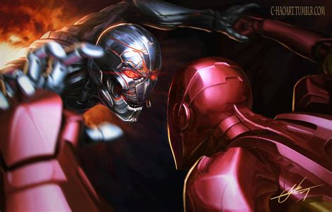 Iron Man vs Ultron by C-HaoArt on DeviantArt