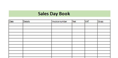 What Is A Sales Day Book? Free Template And Examples