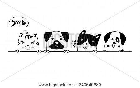 Dog Cat Best Friends Vector & Photo (Free Trial) | Bigstock