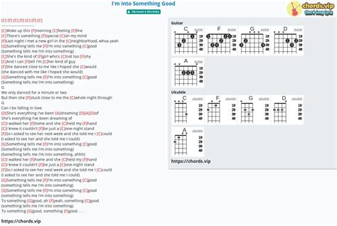 Chord: I'm Into Something Good - tab, song lyric, sheet, guitar ...