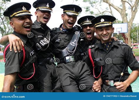 Indian Army Cadets Celebrate after Their Graduation Ceremony at the Indian Military Academy ...