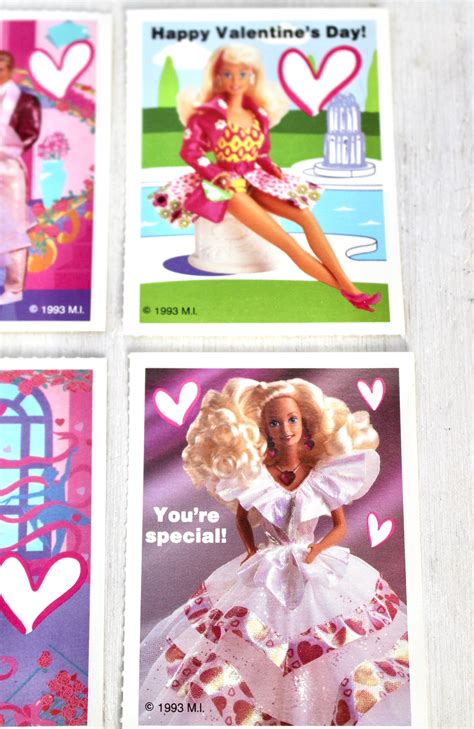 90s Barbie Valentine Cards With Envelopes Set of 6 Vintage | Etsy