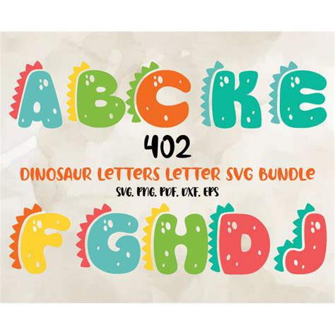 Dinosaur Font Svg, Dinosaur Alphabet Svg, Modern Font, Fonts - Inspire Uplift