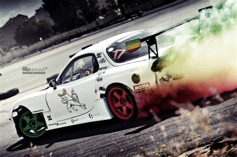 Mazda RX 7, Drift, Rastafari, Krzysztof Terej, Car Wallpapers HD ...