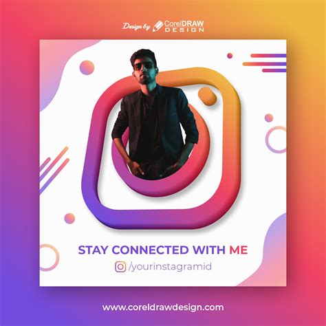 Download Instagram Self Promotion Banner Template Design | CorelDraw ...