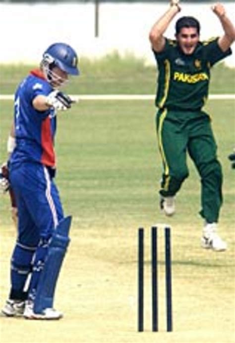 Riaz Afridi celebrates after bowling David Stiff | ESPNcricinfo.com