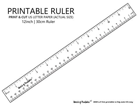 12 Inch Printable Ruler - Printable And Enjoyable Learning