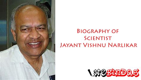 Biography of Scientist Jayant Vishnu Narlikar | Novel writing ...