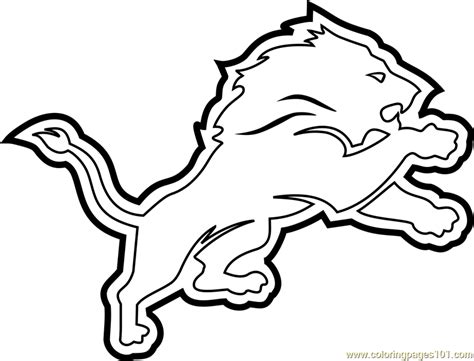 Detroit Lions Logos Coloring Page for Kids - Free NFL Printable ...