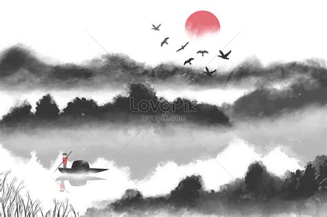 Chinese ink wash painting illustration image_picture free download 400614939_lovepik.com