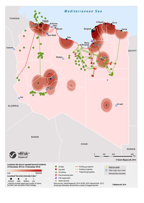 Libya: Conflict and oil production (Map of the week, 22/12/2014 ...