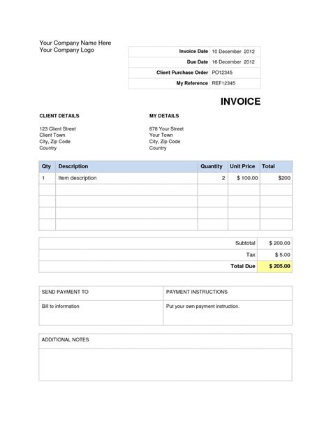 Invoice Template For Google Drive | Invoice Template Ideas