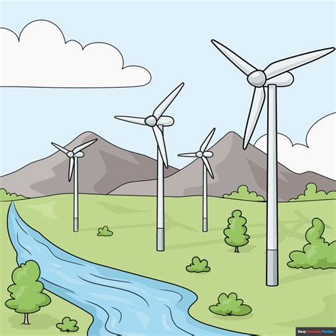 Cartoon Wind Turbine