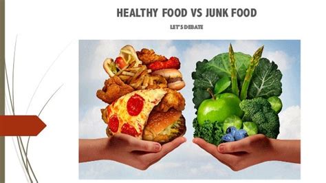 Healty food vs junk food