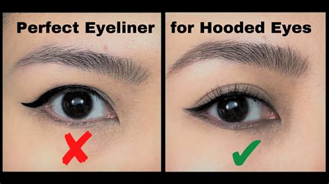 How to: PERFECT WINGED EYELINER for Hooded Eyes (Beginner Friendly) - Soft and Thin Winged Liner ...