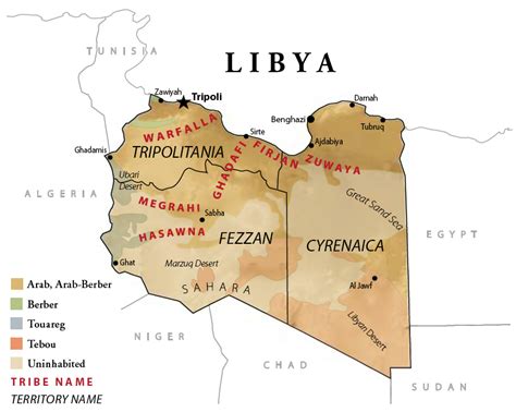 Libyen Alte Karte