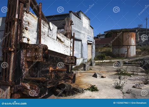 Old Cannery Building with Rusted Tank and Fish Hopper on Cannery Row in ...