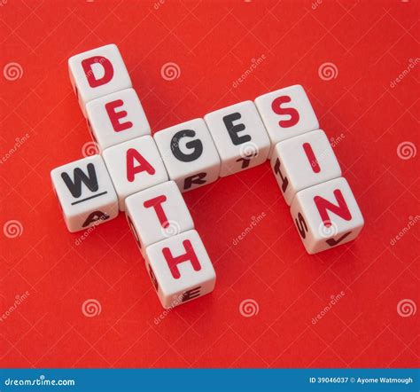 Wages of sin is death stock image. Image of religion - 39046037