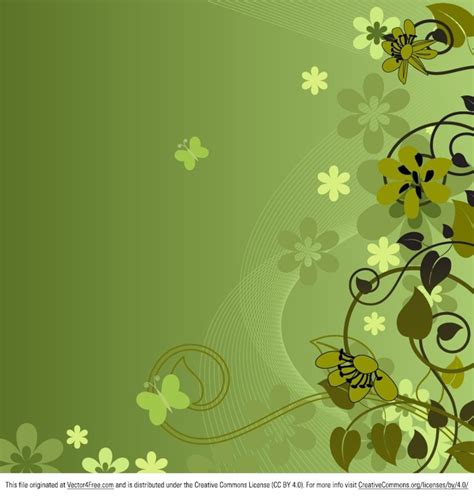 Green Floral Background Vector