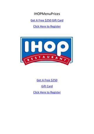 Ihop Menu Prices